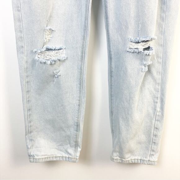 a loves a Womens Mom Jeans Button Fly Distressed Size 30 - Picture 4 of 11